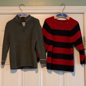 Bundle of 2 Boy sweaters. 4T & XS   Old Navy and The Children’s Place.
